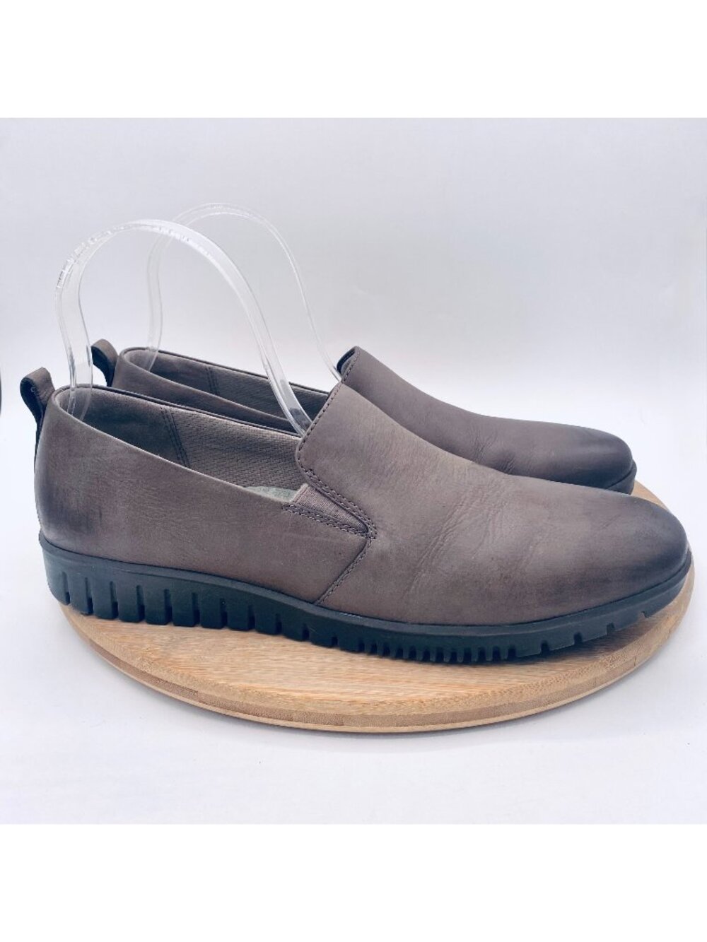 Dansko Shoes Womens 10 41 Taupe Leather Slip On Comfort Flats Minimalist